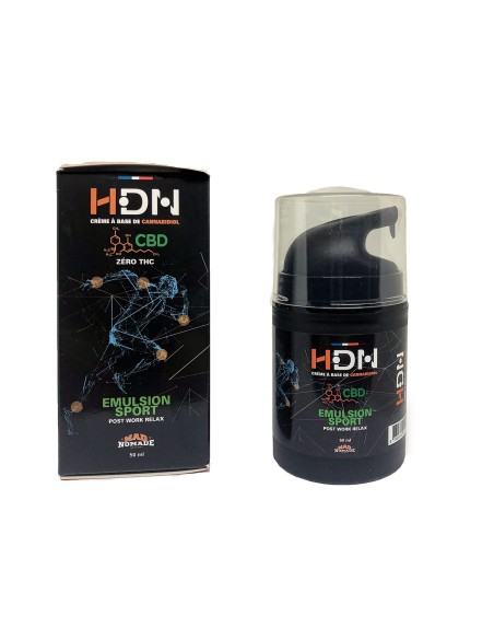 H.D.N EMULSION SPORT - Post Work Relax - Crème à base de CBD